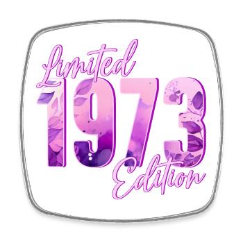 1973 Naissance femme d’anniversaire - Magnet carré - blanc - Devant