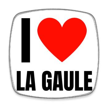 I love France, I am French - Square fridge magnet - white - Front