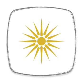 Vergina Sun - Square fridge magnet - white - Front