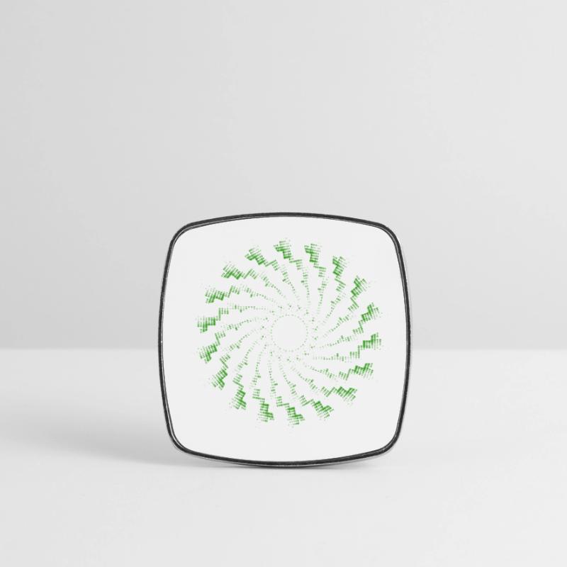 forme pointillée éolienne rotative verte Magnet carré