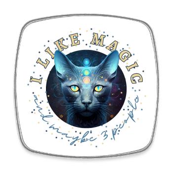 I Like Magic And Maybe 3 People - Magnet carré - blanc - Devant