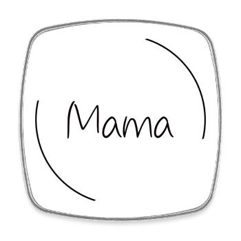 Mama - Viereckiger Kühlschrankmagnet - Weiß - Vorne