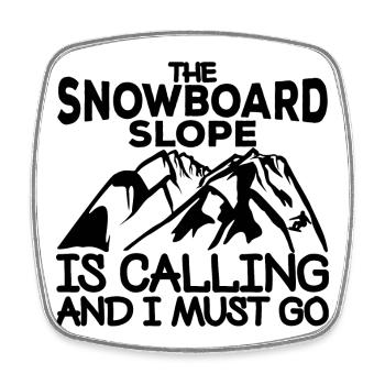 Motivierender Snowboarding Spruch - Viereckiger Kühlschrankmagnet - Weiß - Vorne