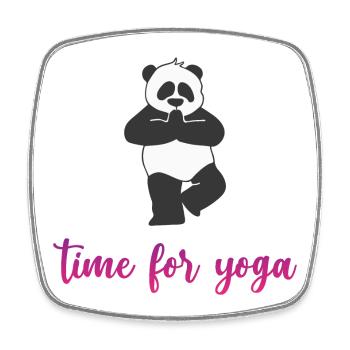 Time for Yoga - Square fridge magnet - white - Front