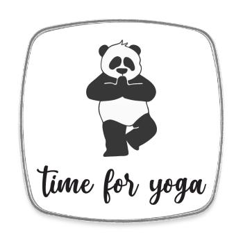 C’est le temps du yoga - Magnet carré - blanc - Devant
