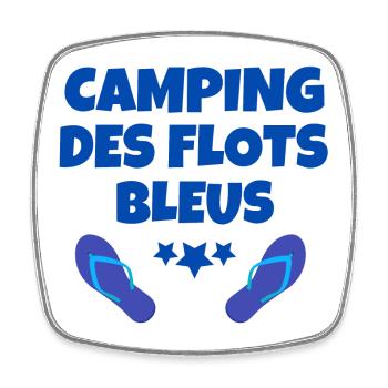 camping, fan de camping - Magnet carré - blanc - Devant