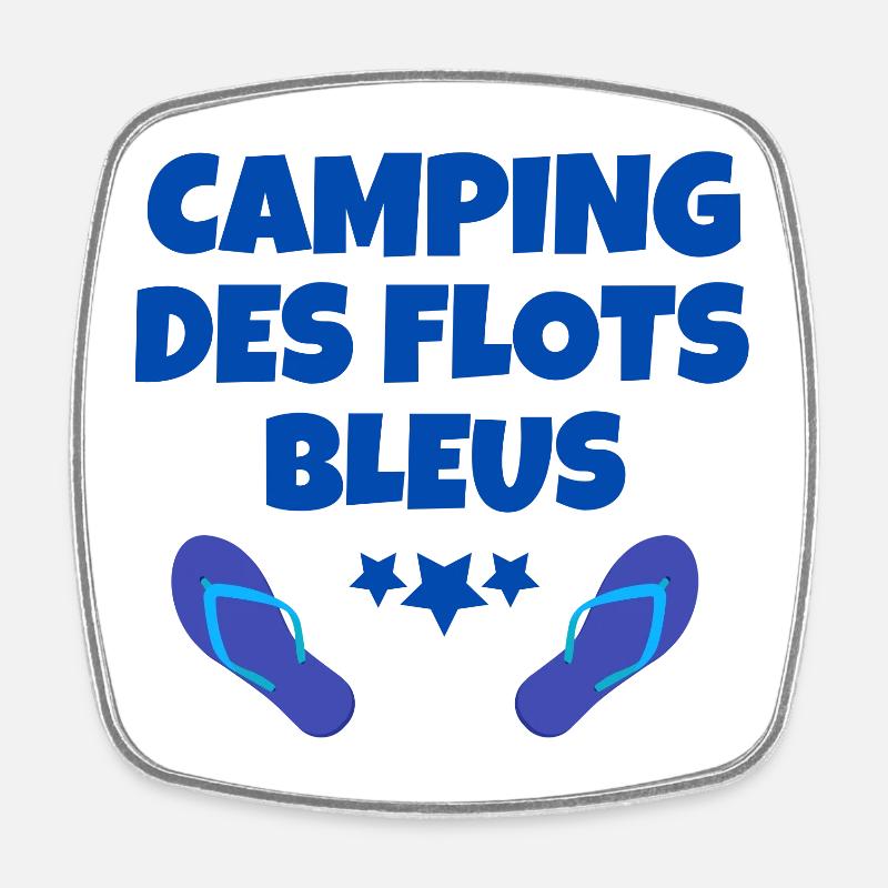 camping, fan de camping - Magnet carré - blanc