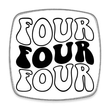 Four 4th Birthday Kids Boys Girls 4 Years Old - Square fridge magnet - white - Front