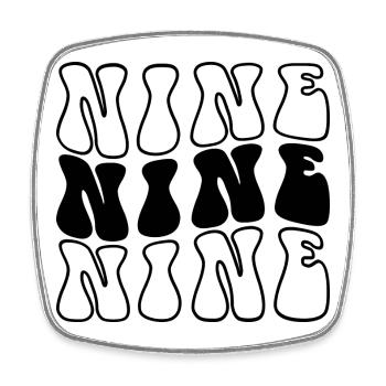Neuf 9e anniversaire Enfants Garçons Filles 9 ans - Magnet carré - blanc - Devant