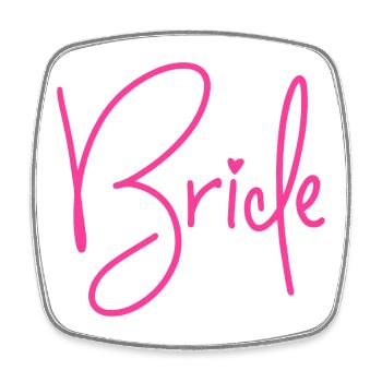 Bride - Braut - Junggesellinnenabschied - JGA 2026 - Viereckiger Kühlschrankmagnet - Weiß - Vorne