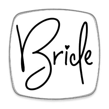 Bride - Braut - Junggesellinnenabschied - Jga 2026 - Viereckiger Kühlschrankmagnet - Weiß - Vorne