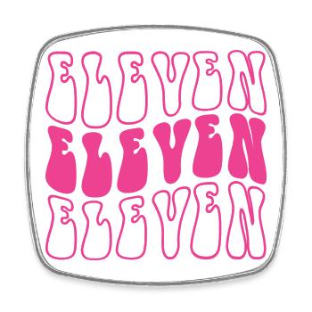 Eleven 11th Birthday For Girls 11 Years Old - Square fridge magnet - white - Front