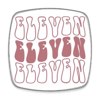 Eleven 11th Birthday For Girls 11 Years Old - Square fridge magnet - white - Front