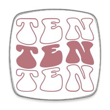 Dix 10e anniversaire pour les filles de 10 ans - Magnet carré - blanc - Devant