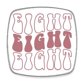 Eight 8th Birthday For Girls 8 Years Old - Square fridge magnet - white - Front