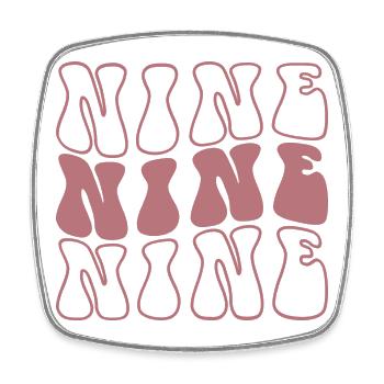 Neuf 9e anniversaire pour les filles de 9 ans - Magnet carré - blanc - Devant