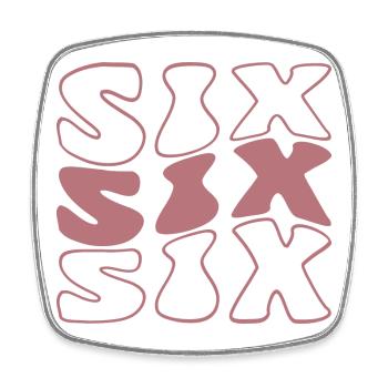 Six 6th Birthday Girls 6 Years Old - Square fridge magnet - white - Front
