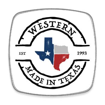 Lone Star Texas Flagge Umriss - Viereckiger Kühlschrankmagnet - Weiß - Vorne