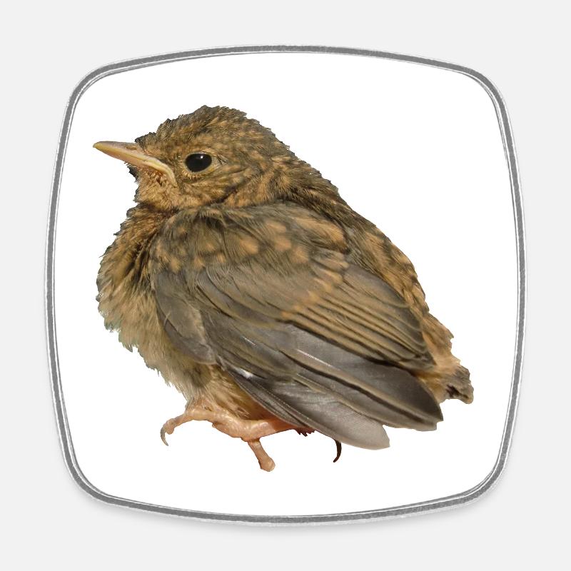 Robin Branch - Square fridge magnet - white