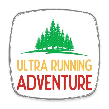 Ultra Running Advrenture - Viereckiger Kühlschrankmagnet - Weiß - Vorne