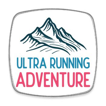 Ultra Running Advrenture - Square fridge magnet - white - Front