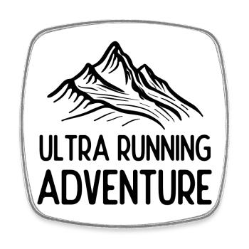 Ultra Running Advrenture - Viereckiger Kühlschrankmagnet - Weiß - Vorne