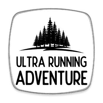 Ultra Running Advrenture - Viereckiger Kühlschrankmagnet - Weiß - Vorne