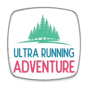 Ultra Running Advrenture - Viereckiger Kühlschrankmagnet - Weiß - Vorne