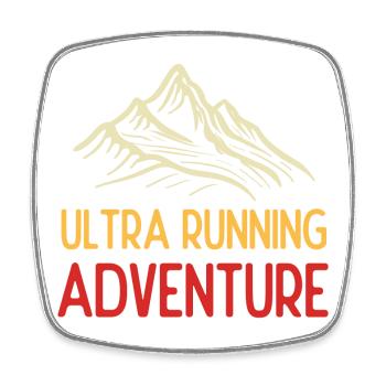 Ultra Running Advrenture - Viereckiger Kühlschrankmagnet - Weiß - Vorne