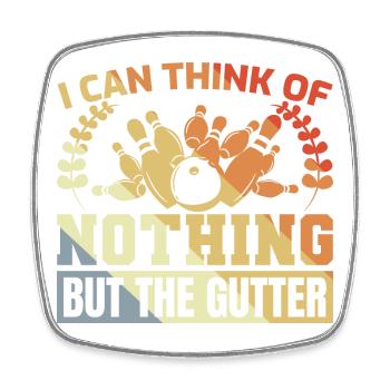 Saying Bowling Player - Square fridge magnet - white - Front