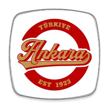 Ankara Vintage Logo Est 1923 - Magnet carré - blanc - Devant