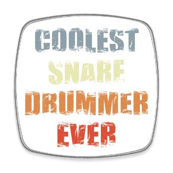 Snarling Drum Player - Square fridge magnet - white - Front