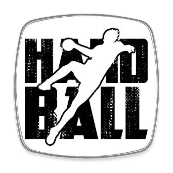 Handball - Magnet carré - blanc - Devant
