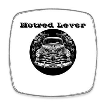 Hotrod Lover - Viereckiger Kühlschrankmagnet - Weiß - Vorne