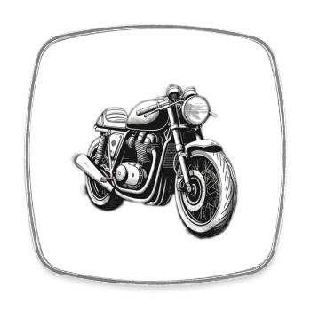 Oldtimer Lover weiß - Viereckiger Kühlschrankmagnet - Weiß - Vorne