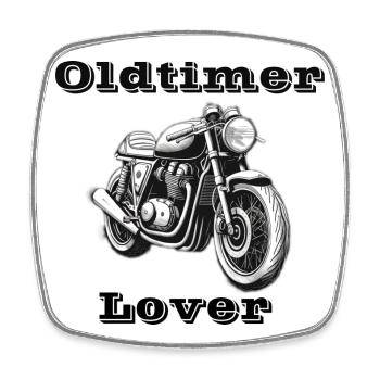 Oldtimer Lover - Viereckiger Kühlschrankmagnet - Weiß - Vorne
