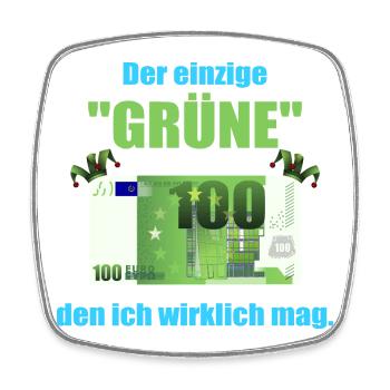 Den Grüne mag ich ! - Viereckiger Kühlschrankmagnet - Weiß - Vorne