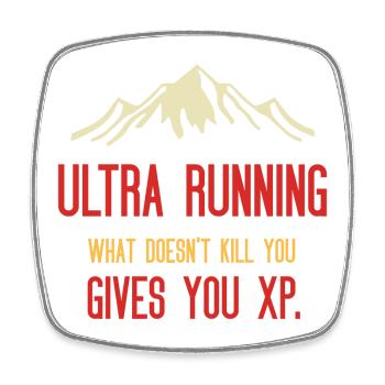 Ultra Running - Ce qui ne vous tue pas vous donne de l’XP - Magnet carré - blanc - Devant