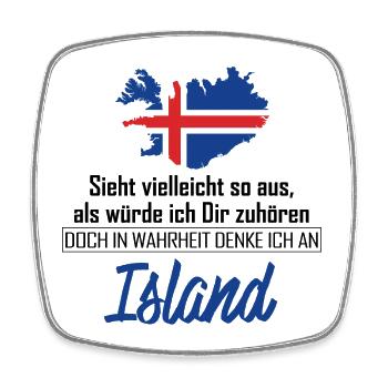 Island Wahrheit - Viereckiger Kühlschrankmagnet - Weiß - Vorne