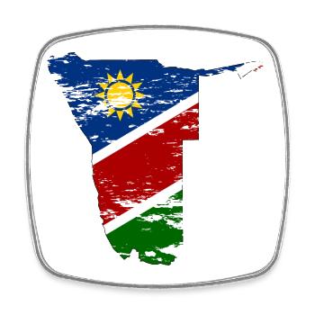 Namibia Landkarte used - Viereckiger Kühlschrankmagnet - Weiß - Vorne