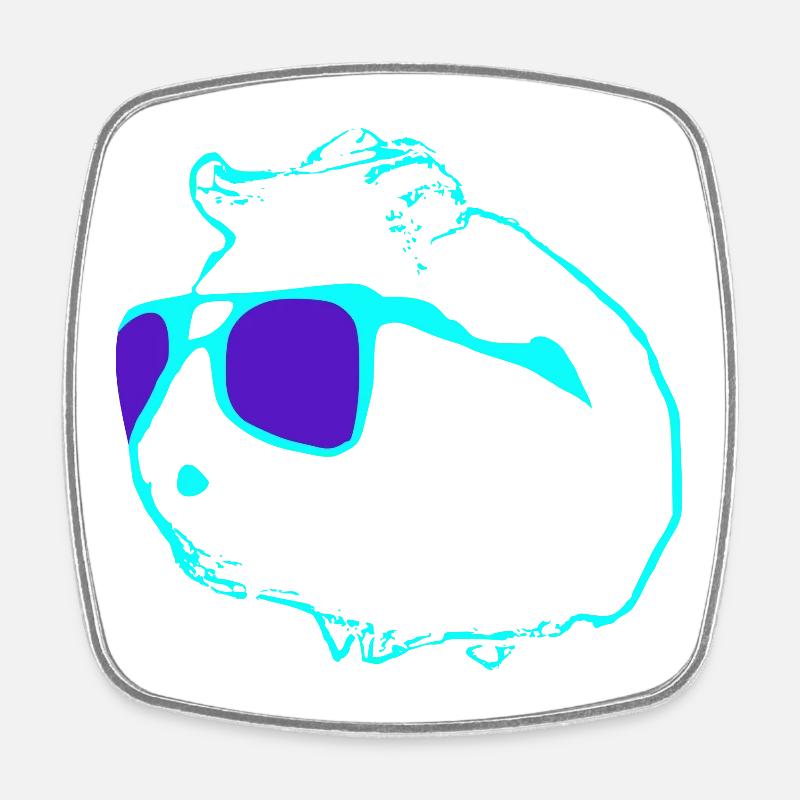 Un cochon d’Inde cool - Magnet carré - blanc