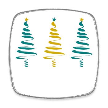 NOËL. JOYEUX NOËL. MERRY CHRISTMAS. NOUVEL AN - Magnet carré - blanc - Devant