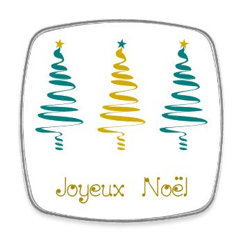 BONNE ANNEE. SAINT SYLVESTRE. NOUVELLE ANNÉE - Magnet carré - blanc - Devant