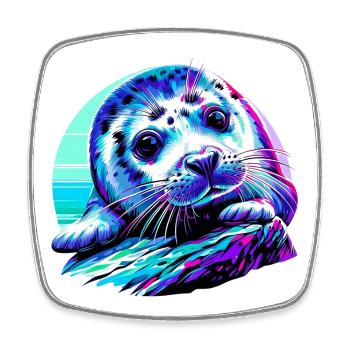 Seal - Square fridge magnet - white - Front