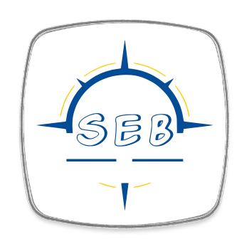 Seb - Square fridge magnet - white - Front