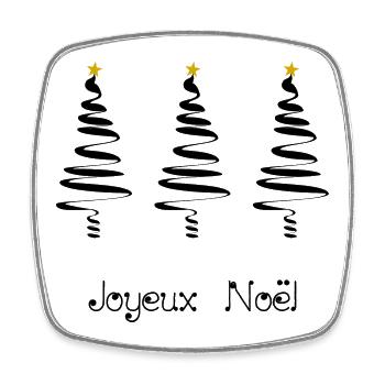 NOËL. ANNEE. ANNIVERSAIRE. RETRAITE. FÊTE DES PERE - Magnet carré - blanc - Devant