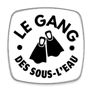 plongée sous-marine, plongée en apnée, plongeur - Magnet carré - blanc - Devant