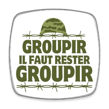la 7ème compagnie, la septième compagnie - Magnet carré - blanc - Devant