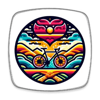 J’adore mon vélo, tous les cyclistes diraient - Magnet carré - blanc - Devant