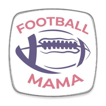 Football Mom - Square fridge magnet - white - Front